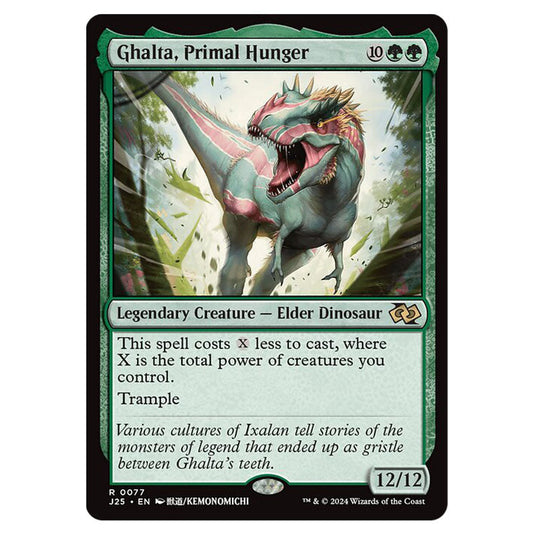 Ghalta, Primal Hunger 0077 card from the Magic The Gathering set Foundations Jumpstart