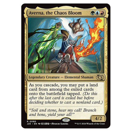 Averna, the Chaos Bloom 0080 card from the Magic The Gathering set Foundations Jumpstart