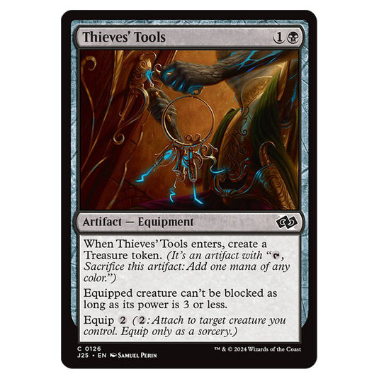 Thieves' Tools 0126 card from the Magic The Gathering set Foundations Jumpstart