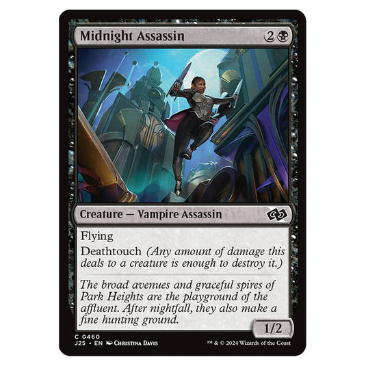 Midnight Assassin 0460 card from the Magic The Gathering set Foundations Jumpstart