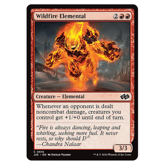 Wildfire Elemental 0616 card from the Magic The Gathering set Foundations Jumpstart