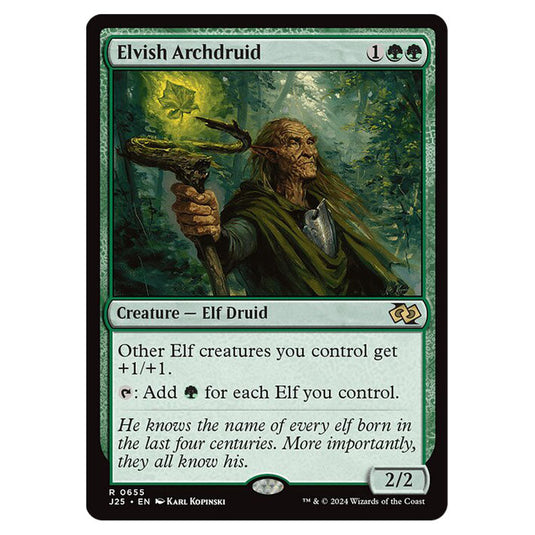 Elvish Archdruid 0655 card from the Magic The Gathering set Foundations Jumpstart