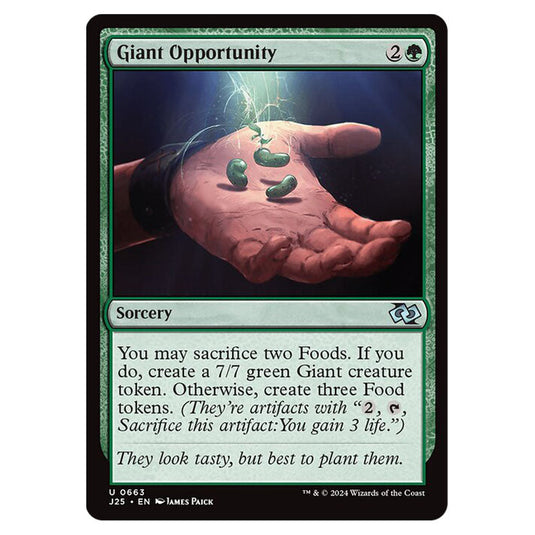 Giant Opportunity 0663 card from the Magic The Gathering set Foundations Jumpstart