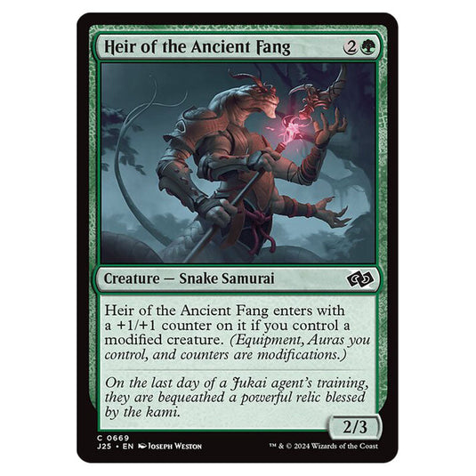 Heir of the Ancient Fang 0669 card from the Magic The Gathering set Foundations Jumpstart