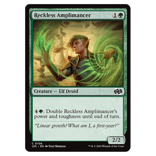 Reckless Amplimancer 0706 card from the Magic The Gathering set Foundations Jumpstart