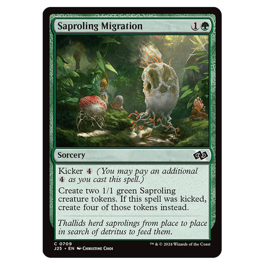 Saproling Migration 0709 card from the Magic The Gathering set Foundations Jumpstart