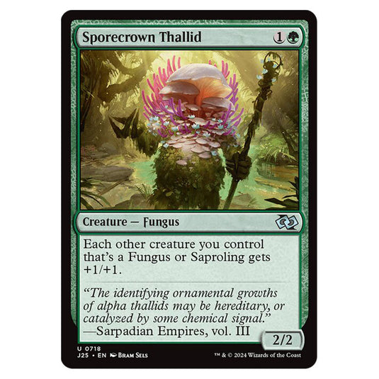 Sporecrown Thallid 0718 card from the Magic The Gathering set Foundations Jumpstart