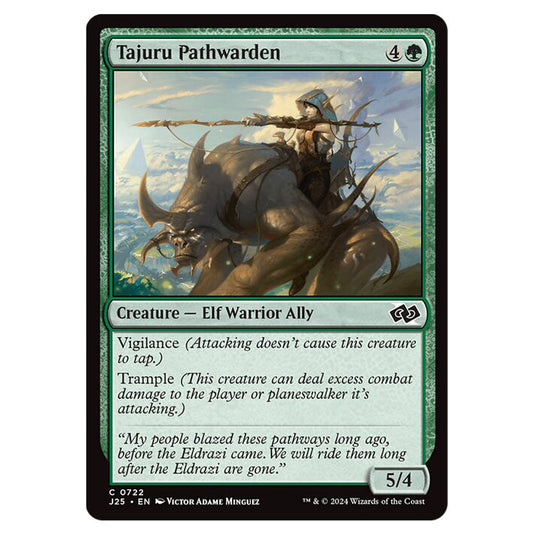 Tajuru Pathwarden 0722 card from the Magic The Gathering set Foundations Jumpstart
