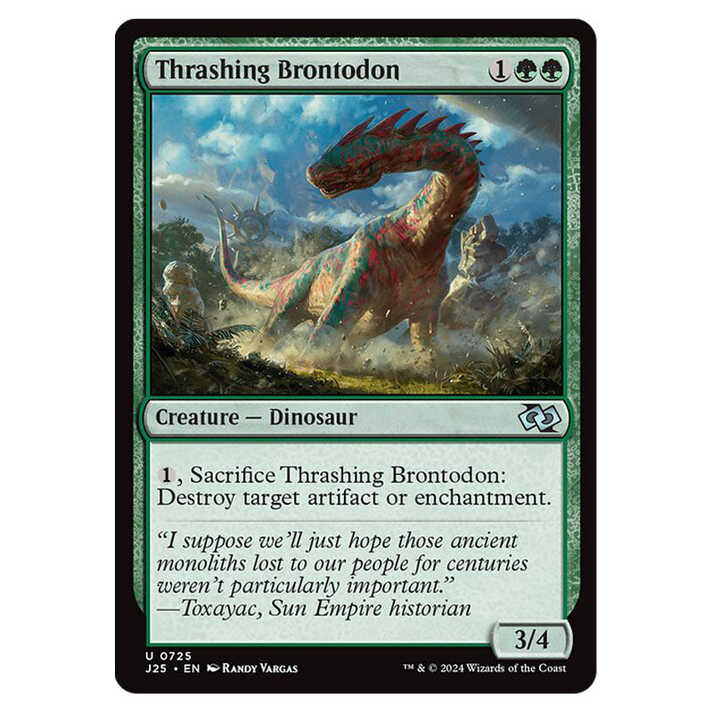 Magic The Gathering - Foundations Jumpstart - Thrashing Brontodon - 0725 Magic The Gathering - Foundations Jumpstart - Thrashing Brontodon - 0725