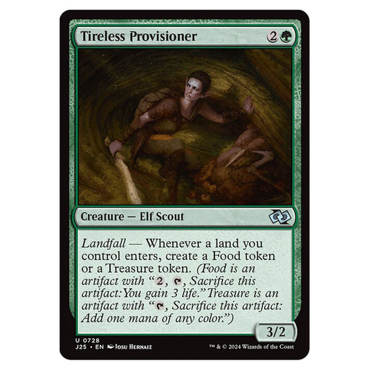 Tireless Provisioner 0728 card from the Magic The Gathering set Foundations Jumpstart
