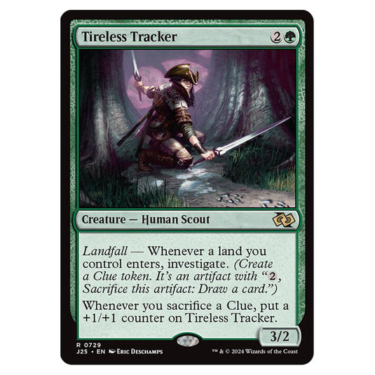 Tireless Tracker 0729 card from the Magic The Gathering set Foundations Jumpstart