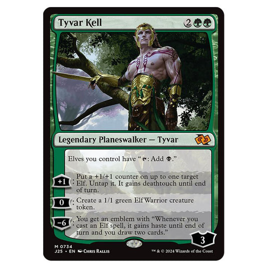 Tyvar Kell 0734 card from the Magic The Gathering set Foundations Jumpstart