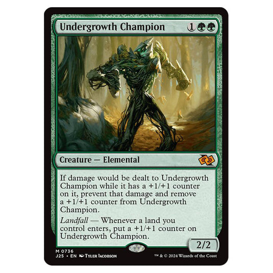 Undergrowth Champion 0736 card from the Magic The Gathering set Foundations Jumpstart