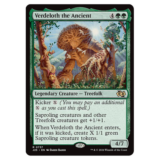 Verdeloth the Ancient 0737 card from the Magic The Gathering set Foundations Jumpstart