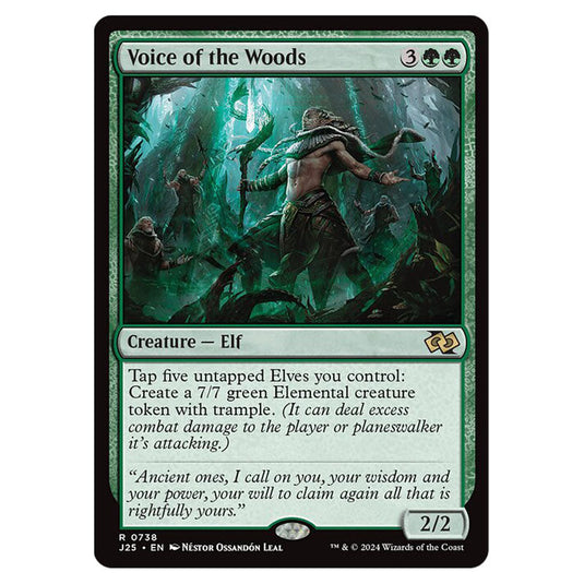 Voice of the Woods 0738 card from the Magic The Gathering set Foundations Jumpstart