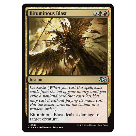 Bituminous Blast 0742 card from the Magic The Gathering set Foundations Jumpstart