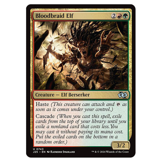 Bloodbraid Elf 0743 card from the Magic The Gathering set Foundations Jumpstart