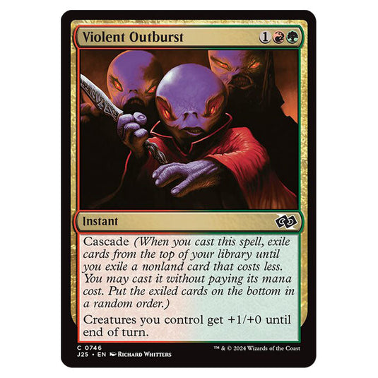 Violent Outburst 0746 card from the Magic The Gathering set Foundations Jumpstart