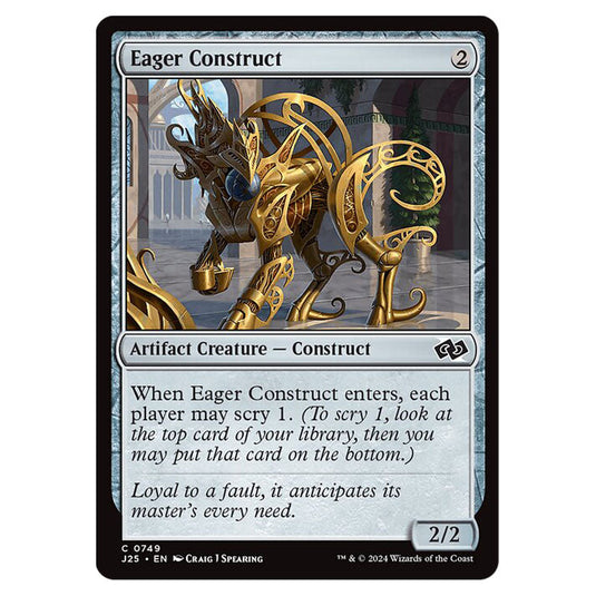 Eager Construct 0749 card from the Magic The Gathering set Foundations Jumpstart