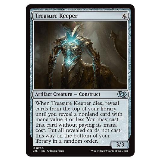 Treasure Keeper 0760 card from the Magic The Gathering set Foundations Jumpstart