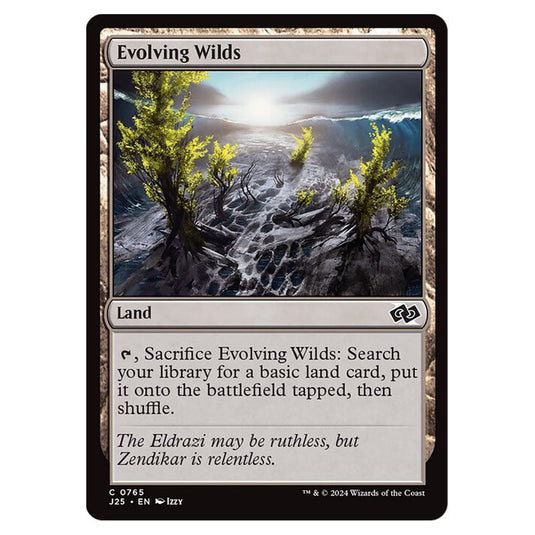 Evolving Wilds 0765 card from the Magic The Gathering set Foundations Jumpstart