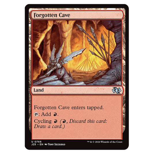 Forgotten Cave 0766 card from the Magic The Gathering set Foundations Jumpstart
