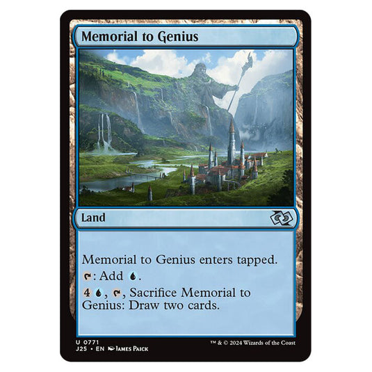 Memorial to Genius 0771 card from the Magic The Gathering set Foundations Jumpstart