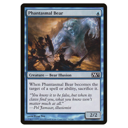 Phantasmal Bear 0070 card from the Magic The Gathering set Magic 2012
