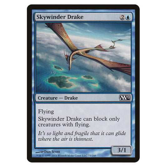 Skywinder Drake 0075 card from the Magic The Gathering set Magic 2012