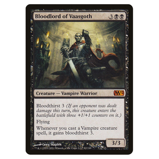 Bloodlord of Vaasgoth 0082 card from the Magic The Gathering set Magic 2012