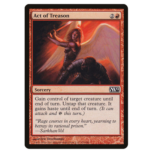 Act of Treason 0121 card from the Magic The Gathering set Magic 2012