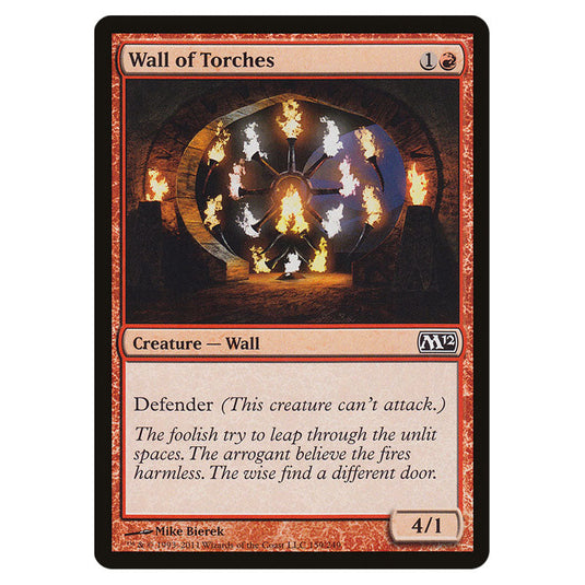 Wall of Torches 0159 card from the Magic The Gathering set Magic 2012