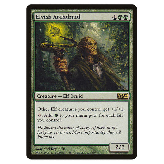 Elvish Archdruid 0172 card from the Magic The Gathering set Magic 2012