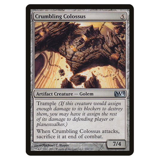 Crumbling Colossus 0204 card from the Magic The Gathering set Magic 2012
