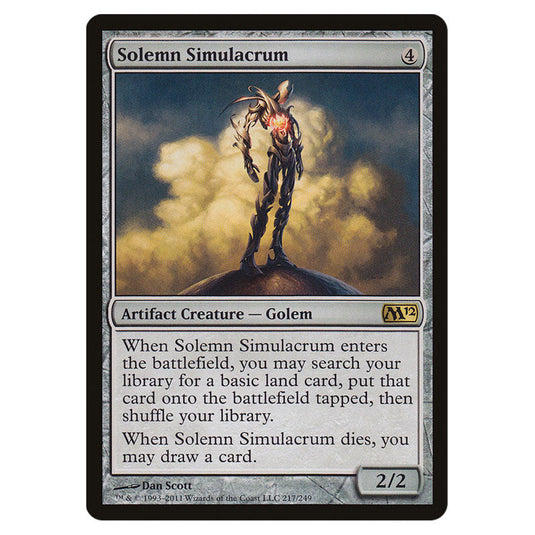 Solemn Simulacrum 0217 card from the Magic The Gathering set Magic 2012