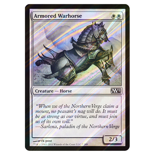 Armored Warhorse 0007 card from the Magic The Gathering set Magic 2012