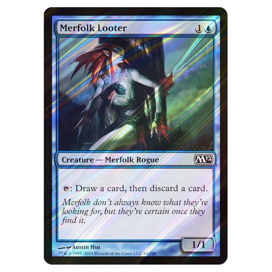 Merfolk Looter 0065 card from the Magic The Gathering set Magic 2012