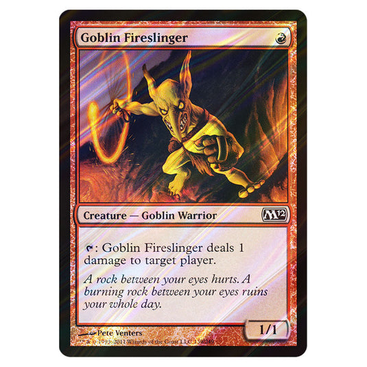 Goblin Fireslinger 0139 card from the Magic The Gathering set Magic 2012