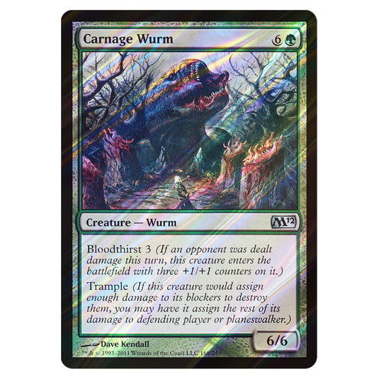 Carnage Wurm 0168 card from the Magic The Gathering set Magic 2012