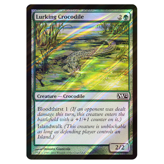 Lurking Crocodile 0184 card from the Magic The Gathering set Magic 2012
