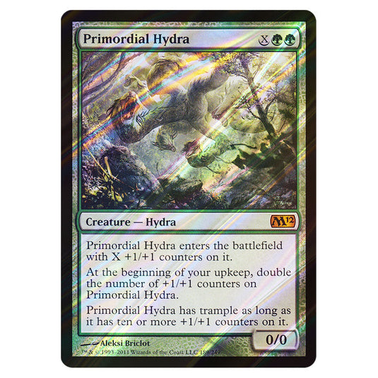 Primordial Hydra 0189 card from the Magic The Gathering set Magic 2012