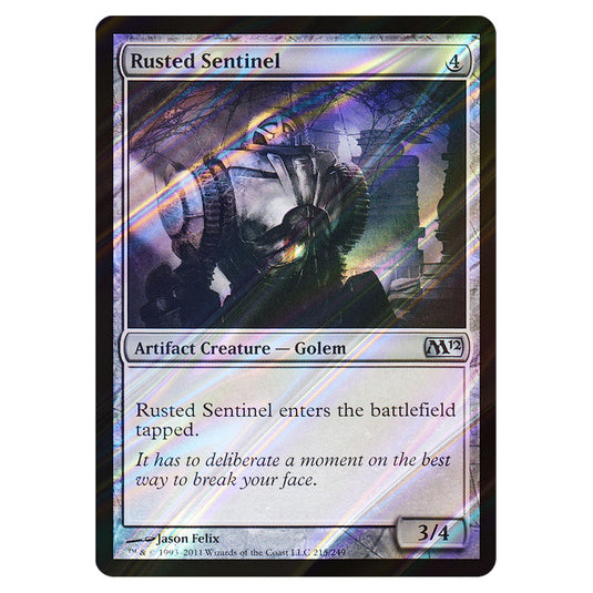 Rusted Sentinel 0215 card from the Magic The Gathering set Magic 2012