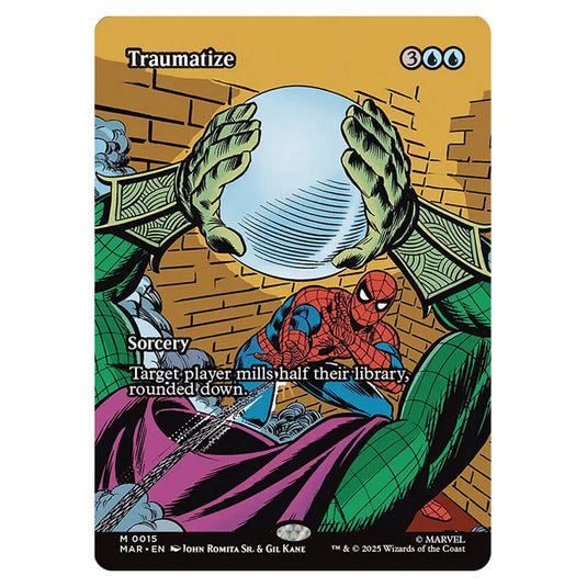 Traumatize 0015 card from the Magic The Gathering set Marvel Universe