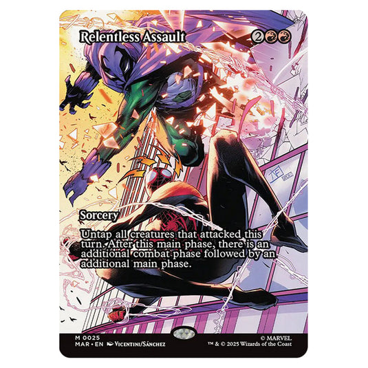 Relentless Assault 0025 card from the Magic The Gathering set Marvel Universe