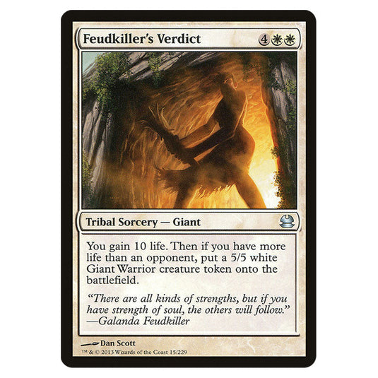 Feudkiller's Verdict 015 card from the Magic The Gathering set Modern Masters (MMA)