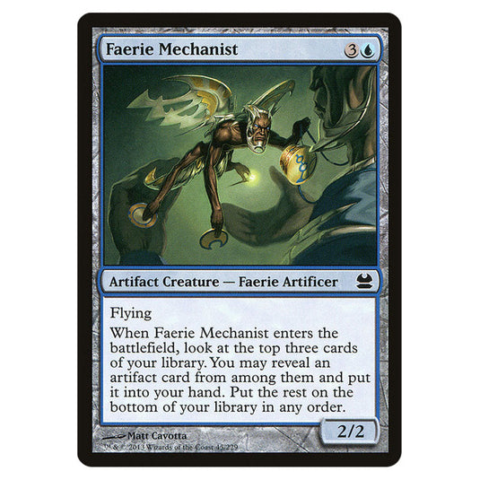 Faerie Mechanist 045 card from the Magic The Gathering set Modern Masters (MMA)