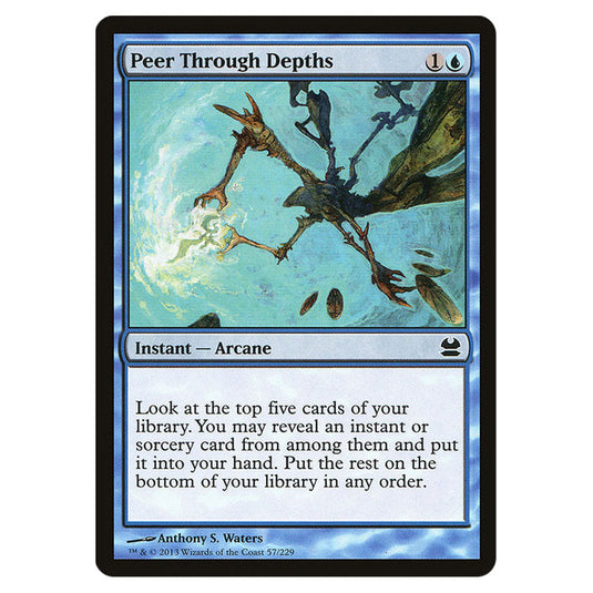 Peer Through Depths 057 card from the Magic The Gathering set Modern Masters (MMA)