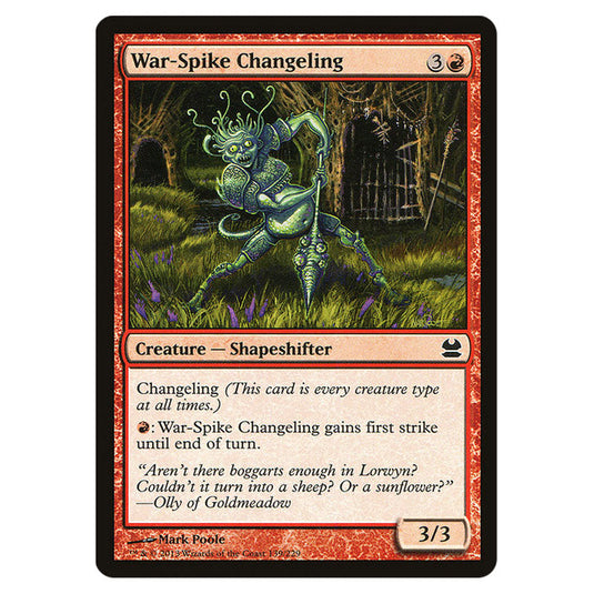 War-Spike Changeling 139 card from the Magic The Gathering set Modern Masters (MMA)