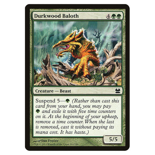 Durkwood Baloth 142 card from the Magic The Gathering set Modern Masters (MMA)