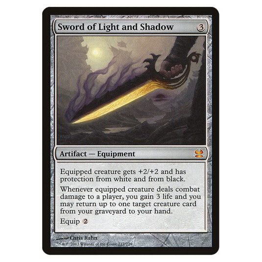 Sword of Light and Shadow 217 card from the Magic The Gathering set Modern Masters (MMA)